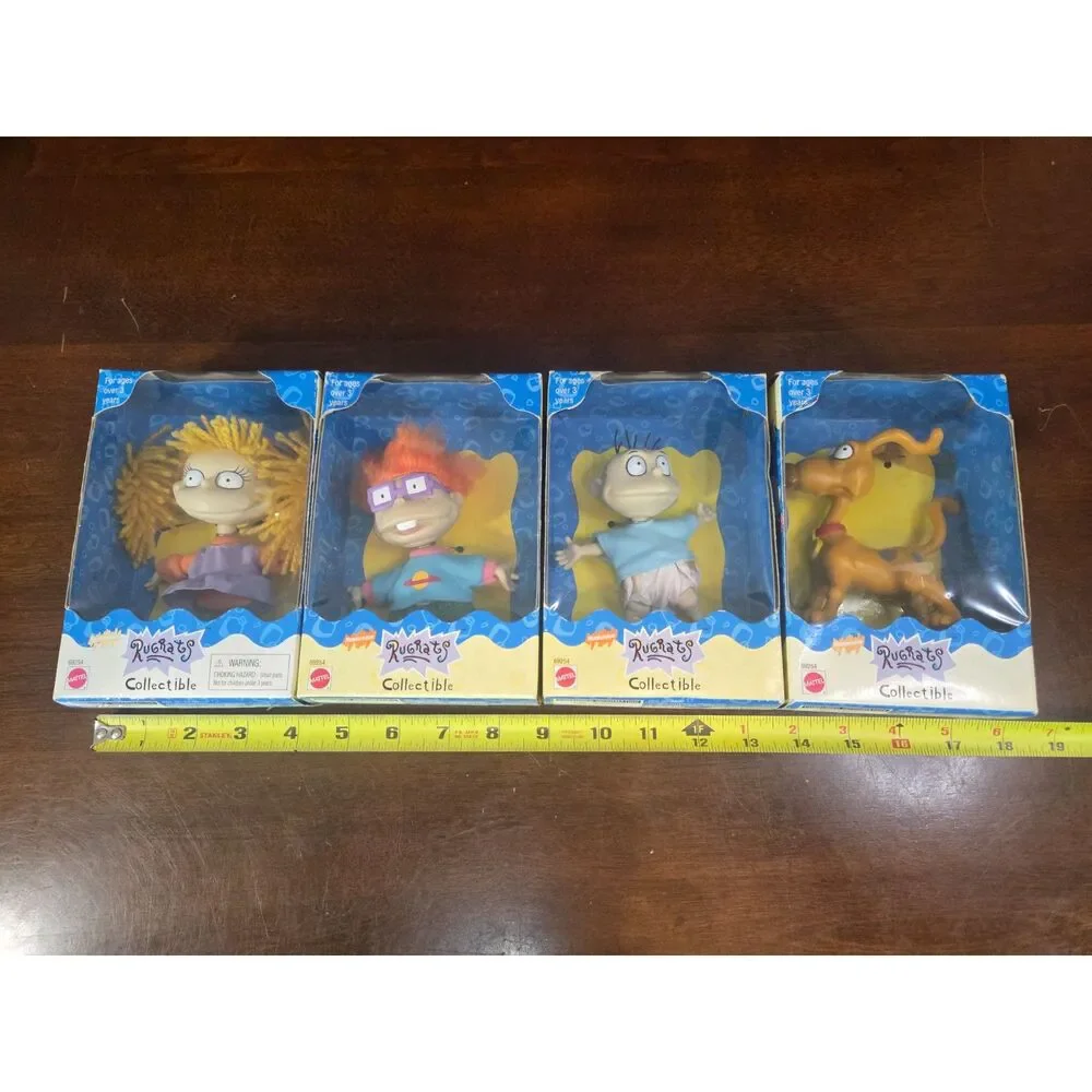 Rugrats Mattel 1998 Collectible Figures Set Angelica Chuckie Tommy Spike NIB